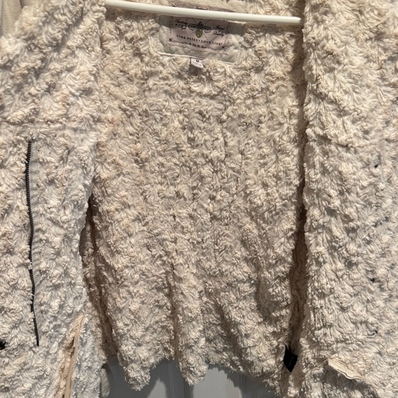 Sugarfly Cream Teddy Jacket with Faux Fur - Picture 4 of 8